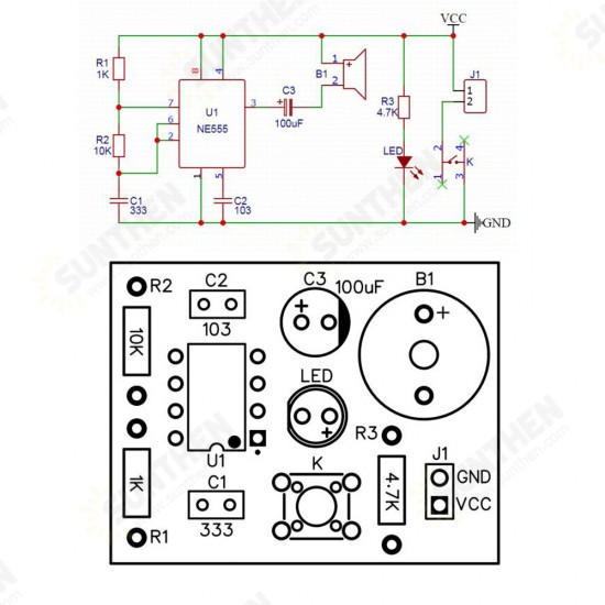 Electronic Circuit DIY Production Analog Telegraph DIY Spare Parts Welding Training DIY Kit