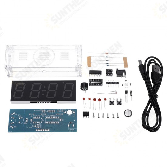 Colorful Digital Clock Electronic Production Kit DIY Parts Component Kit Electronic Watch Welding Experiment