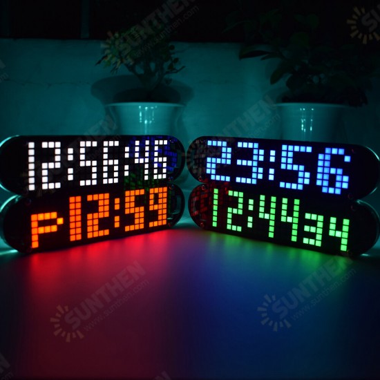 DS3231 High Accuracy Multifunction LED Dot Matrix Animation Effects Clock DIY Kit