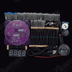 Fourth Generation DIY EC1838B DS1302 Light Control Rotation LED Electronic Clock Kit Music Alarm Clock With Housing Fourth Generation DIY EC1838B DS1302 Light Control Rotation LED Electronic Clock Kit Music Alarm Clock With Housing
