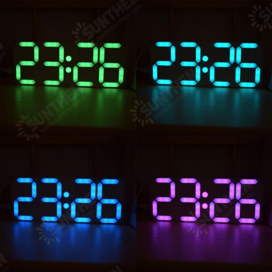 Large Size Rainbow Color Digital Tube DS3231 Clock DIY Kit