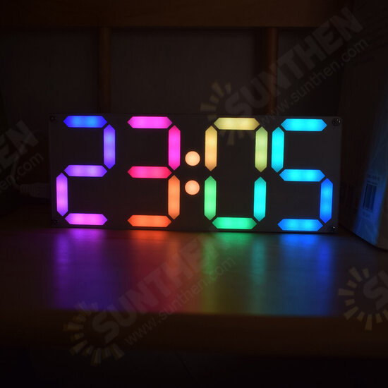 Large Size Rainbow Color Digital Tube DS3231 Clock DIY Kit