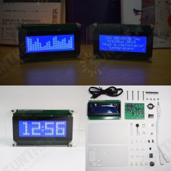 Multifunctional LCD Music Spectrum Large Font DS3231 Clock DIY Kit