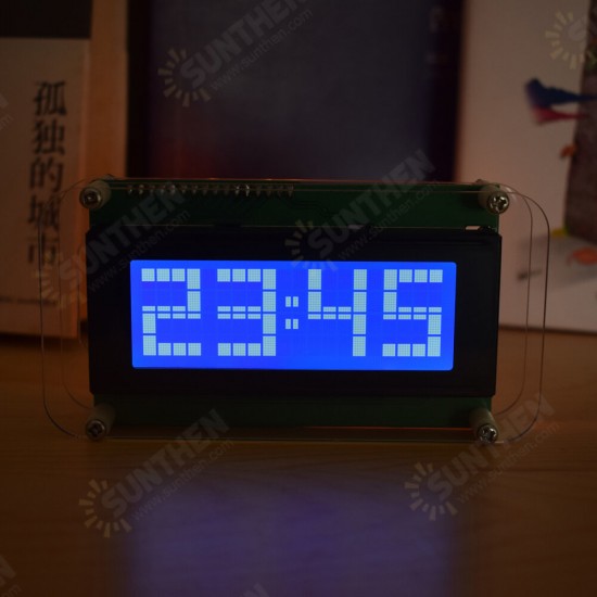 Multifunctional LCD Music Spectrum Large Font DS3231 Clock DIY Kit