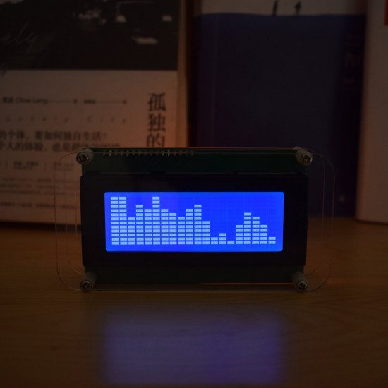 Multifunctional LCD Music Spectrum Large Font DS3231 Clock DIY Kit