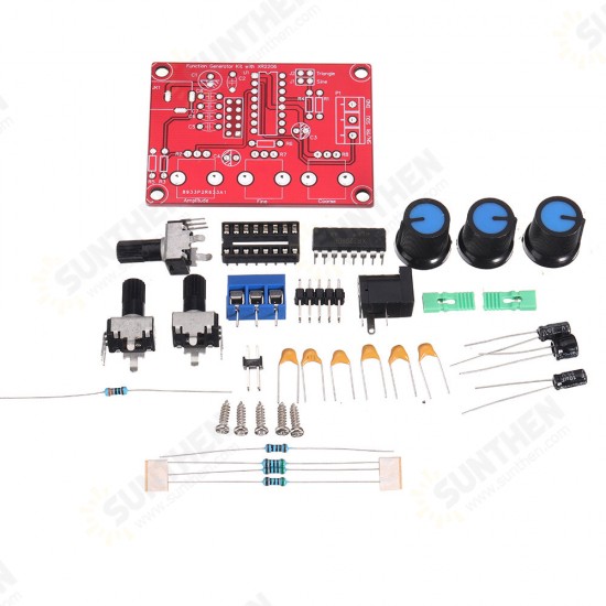 XR2206 Function Signal Generator DIY Kit Sine Triangle Square Output 1HZ-1MHZ