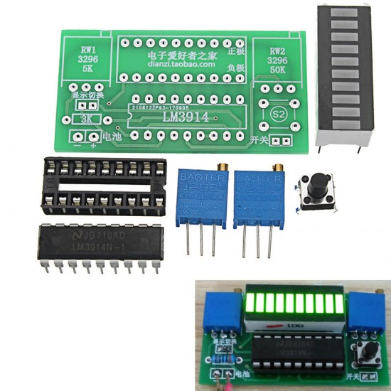 LED Power Indicator Kit DIY Battery Tester Module For 2.4-20V Battery