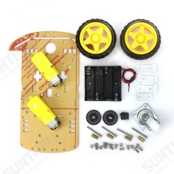 New Avoidance Tracking Motor Smart Robot Car Chassis Kit Speed Encoder Battery Box 2WD 4WD Ultrasonic Module for Ardino Kit New Avoidance Tracking Motor Smart Robot Car Chassis Kit Speed Encoder Battery Box 2WD 4WD Ultrasonic Module for Ardino Kit