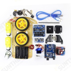 New Avoidance Tracking Motor Smart Robot Car Chassis Kit Speed Encoder Battery Box 2WD 4WD Ultrasonic Module for Ardino Kit New Avoidance Tracking Motor Smart Robot Car Chassis Kit Speed Encoder Battery Box 2WD 4WD Ultrasonic Module for Ardino Kit