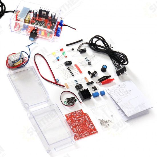 New LM317 Adjustable DC Power Supply DIY Electronic Kit Set 220V/110V To DC1.25-12V Voltmeter Soldering Training