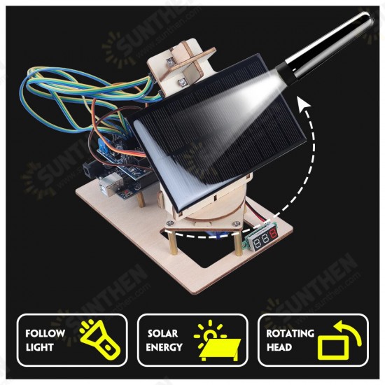 New Starter Kit Intelligent Solar Tracking Equipment DIY STEM Programming Toys Parts For Arduin0