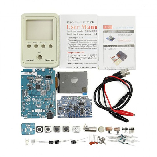 DSO-SHELL DSO150 15001K DIY Digital Oscilloscope Unassembled Kit With Housing