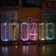 Oversized Font Analog Nixie Tube Clock Rainbow LED Full Color Music Spectrum DIY Kit