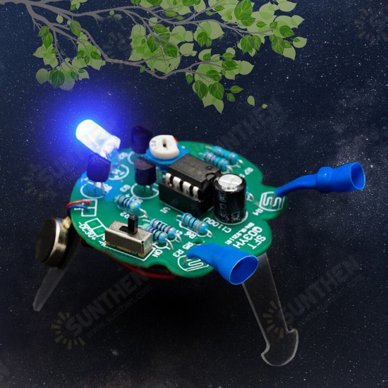 Photosensitive Mobile Robot DIY Kit Bulk Tail Breathing Lamp Interesting Electronic Training Kit