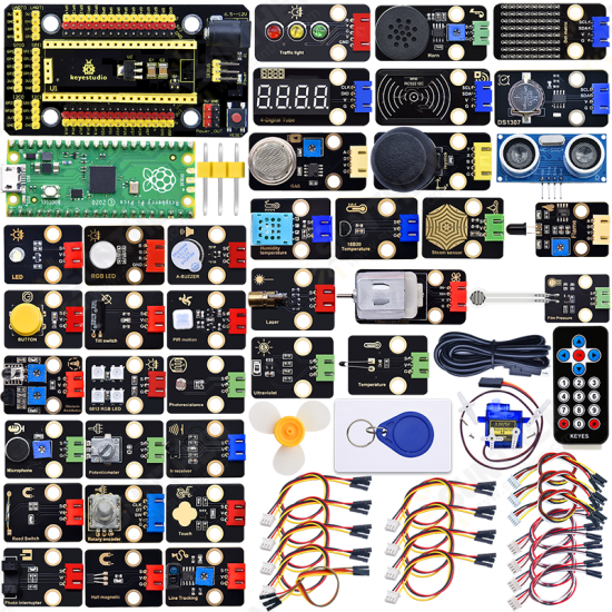 Raspberry Pi Pico 37 in 1 Sensor Kit for MicroPython with Main Board Basic MicroPython Programming