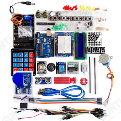 Starter Kit for Arduino UN0 R3 - UN0 R3 Breadboard and Holder Step Motor / Servo /1602 LCD / Jumper Wire/ UN0 R3(Arduino-Compatible) - Variations And Clones Which Are Software And Hardware Compatible Starter Kit for Arduino UN0 R3 - UN0 R3 Breadboard and Holder Step Motor / Servo /1602 LCD / Jumper Wire/ UN0 R3(Arduino-Compatible) - Variations And Clones Which Are Software And Hardware Compatible
