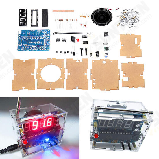 TEA5767 DC 4.5V-5.5V DIY Mini Digital FM Radio 87MHZ-108MHZ 2W 8ohm Speaker Electronics Kit