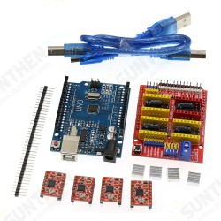 V3.0 Engraver CNC Shield+R3 Board+4pcs A4988/DRV8825 Driver Expansion Board for 3D Printer Set Kit V3.0 Engraver CNC Shield+R3 Board+4pcs A4988/DRV8825 Driver Expansion Board for 3D Printer Set Kit