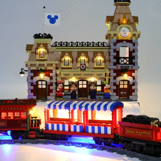 DIY LED Light Lighting Kit ONLY For LEGO 71044 Station Block Car Bricks Toy