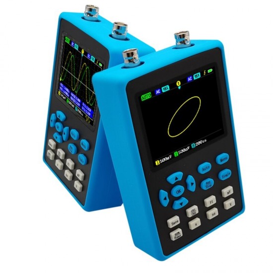 DSO2512G 2.8 Inch Dual Channel + Signal Generator 120M Digital Oscilloscope 500GS/s FFT Spectrum Analysis Three Trigger Modes