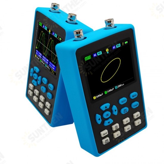 DSO2512G 2.8 Inch Dual Channel + Signal Generator 120M Digital Oscilloscope 500GS/s FFT Spectrum Analysis Three Trigger Modes