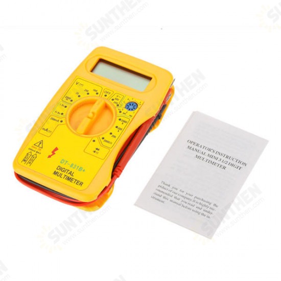 DT-831B+ Digital Multimeter DMM Voltmeter Ammeter Ohmmeter Tester Megohmmeter