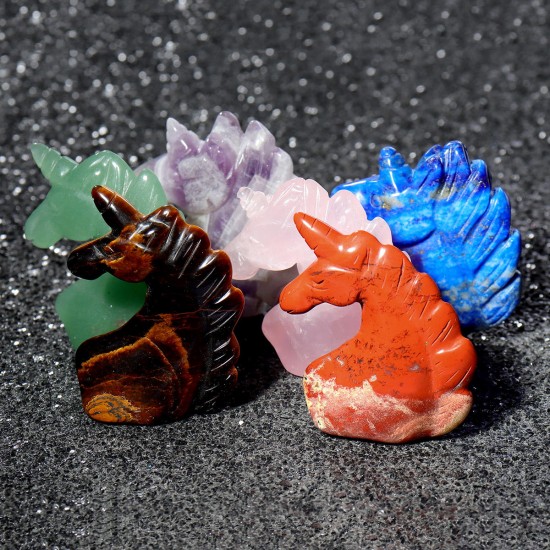 1 PC Natural Hand Carved Animal Crystal Healing Gemstone Specimen 50mm Decorations