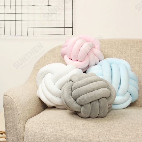 10inch 12inch Soft Knot Pillow Sofa Cushion Round Ball Plush Pillow Home Car Decorations