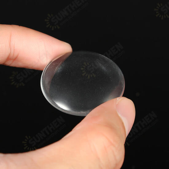 100Pcs Round Clear Glass Dome Cabochon Cameo Flat Back Crystal Magnify Base Cover DIY