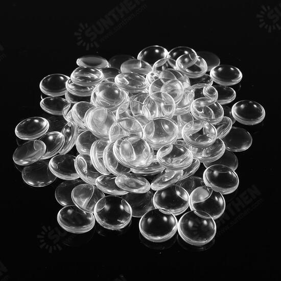 100Pcs Round Clear Glass Dome Cabochon Cameo Flat Back Crystal Magnify Base Cover DIY