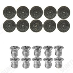 10Set DIY Leather Handbag Wallet Decoration with Antique Round Buttons and Sliver Rivets Hole Flower 10Set DIY Leather Handbag Wallet Decoration with Antique Round Buttons and Sliver Rivets Hole Flower