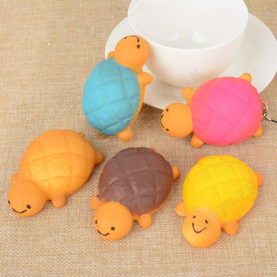 1PCS 10X13CM Random Kawaii Turtle Shape Squishy Toy Cell Phone Chain