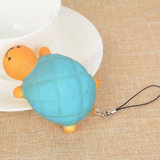 1PCS 10X13CM Random Kawaii Turtle Shape Squishy Toy Cell Phone Chain