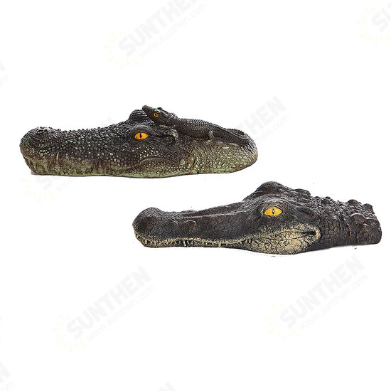 2 Styles Artificial Floating Crocodile Head Garden Pond Pool Decoration Ornament