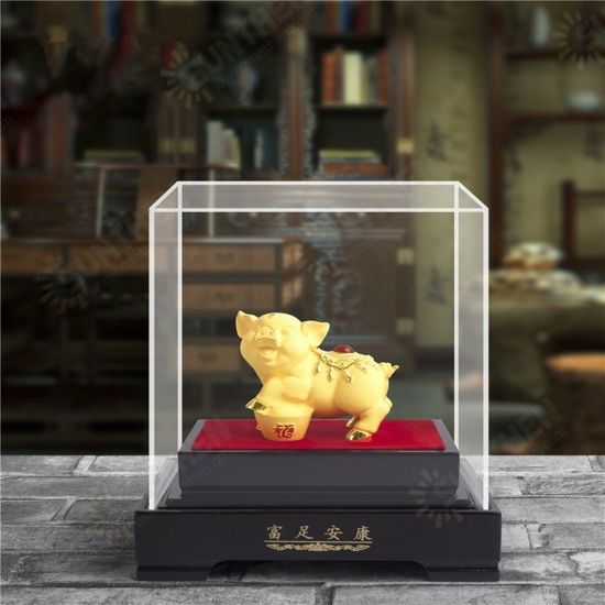 2019 Chinese Zodiac Gold Pig Money Wealth Statue Office Home Decorations Ornament Gift