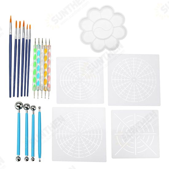 20Pcs/Set Acrylic Stick Mandala Painting Tool Stencil Carving Pottery Diamond Paintings Tool