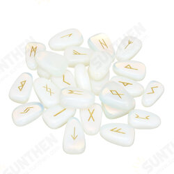 25pcs/Set Engraved Chakra Stones Opal Reiki Healing Energy Palm Natural Gemstone Decorations 25pcs/Set Engraved Chakra Stones Opal Reiki Healing Energy Palm Natural Gemstone Decorations