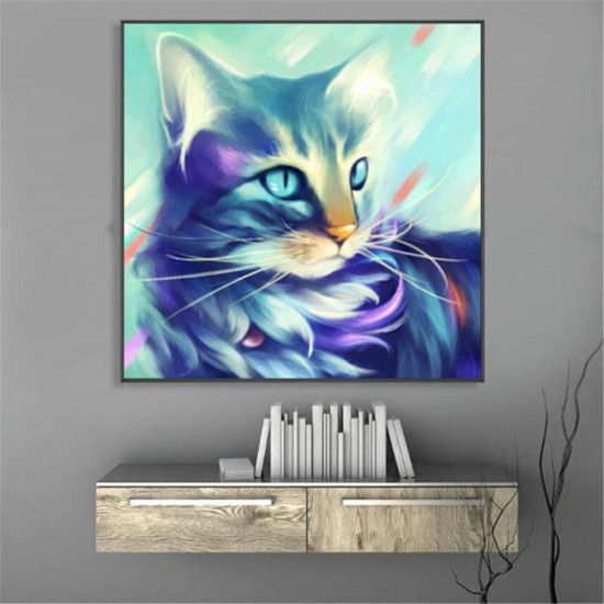 30*30CM 5D Cat DIY Diamond Paintings Cross Stitch Tool Set Diamond Embroidery Box Art Craft