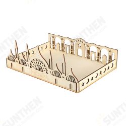 30x40x15cm Wooden Ramadan Food Plate Festival Fruit Holder Household Decorations 30x40x15cm Wooden Ramadan Food Plate Festival Fruit Holder Household Decorations
