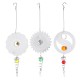 3D Metal Hanging Silent Wind Spinner Wind Chimes Bell Garden Decor Ball In Center