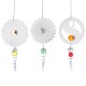 3D Metal Hanging Silent Wind Spinner Wind Chimes Bell Garden Decor Ball In Center