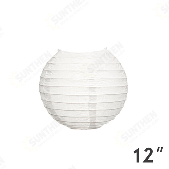 3PCS White Round Paper Lanterns Chinese Hanging Decorations Decorative Lanterns for Wedding Party Decorations