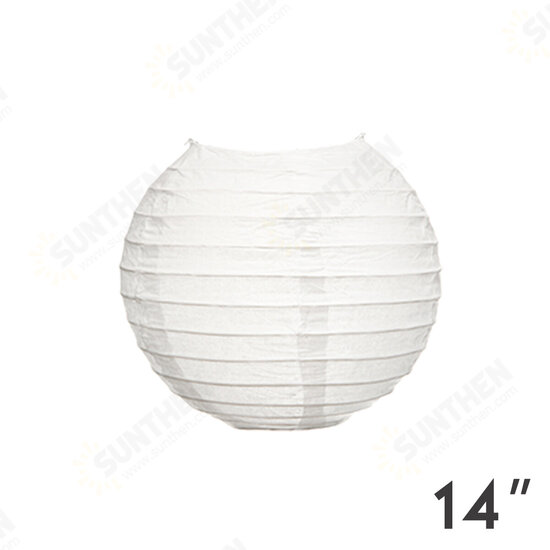 3PCS White Round Paper Lanterns Chinese Hanging Decorations Decorative Lanterns for Wedding Party Decorations