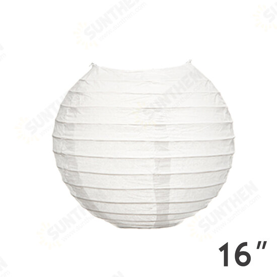 3PCS White Round Paper Lanterns Chinese Hanging Decorations Decorative Lanterns for Wedding Party Decorations