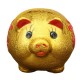 5inch Gold Ceramic Piggy Bank Mini Cute Pig Children Coin Collection Gift Decorations