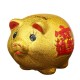 5inch Gold Ceramic Piggy Bank Mini Cute Pig Children Coin Collection Gift Decorations