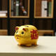 5inch Gold Ceramic Piggy Bank Mini Cute Pig Children Coin Collection Gift Decorations