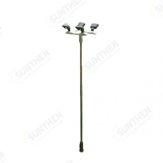 5Pcs 1:87/1:100 Model Garden Lamps 3V 1W Lamppost Landscape 4 Heads Light Model