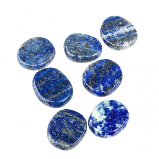 7PCS Lapis Lazuli Massage Stone Set 8PCS Heart Shaped Massage Stone Set