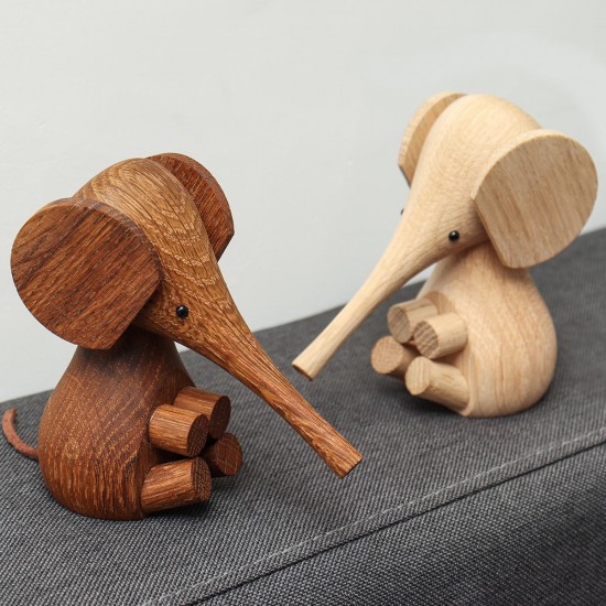 Adjustable Handicraft Elephant Wooden Animal Doll Smooth Surface Home Decorations Gift
